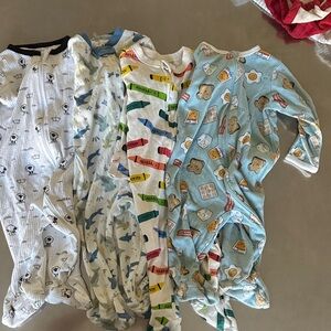 Blue and White Kids Pajamas Set